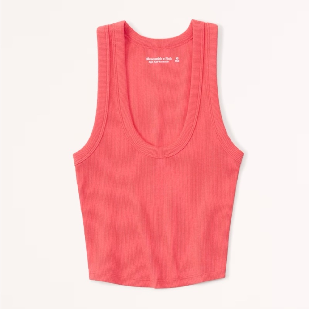 Abercrombie & Fitch Essential Scoopneck Tank (red)